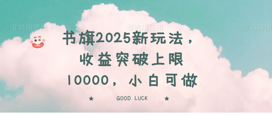 书旗2025新玩法，收益突破上限10000，小白可做-小艾项目网