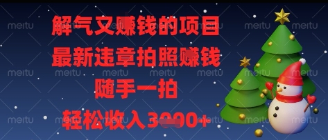 解气又挣钱的项目，最新违章拍照挣钱，随手一拍，轻松收入多张【揭秘】-小艾项目网