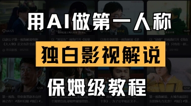 用AI做第一人称独白影视解说，手把手教学，保姆级教程-小艾项目网