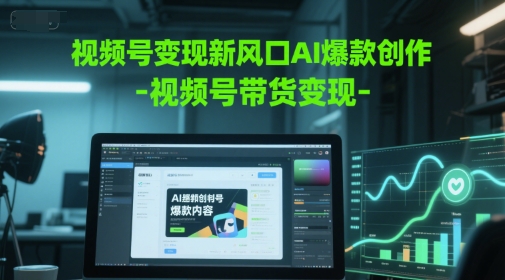 视频号变现新风口AI爆款创作-视频号带货变现-小艾项目网