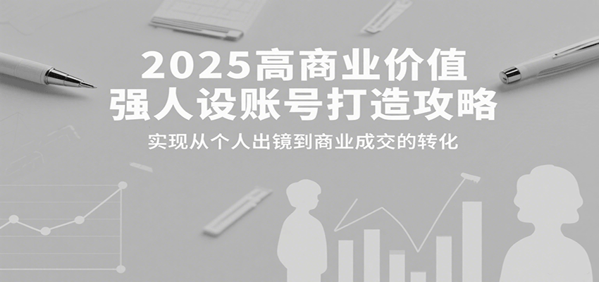2025高商业价值强人设账号打造攻略，实现从个人出镜到商业成交的转化-小艾项目网