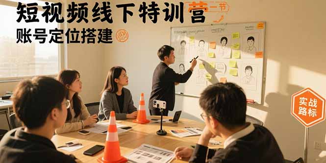 短视频线下特训营：账号定位搭建/口播号拍摄剪辑/直播间流量入口/变现实战-小艾项目网