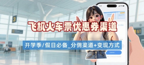 学生党必看！机票火车票优惠券申请渠道 + 项目打法，开学季节日速存-小艾项目网