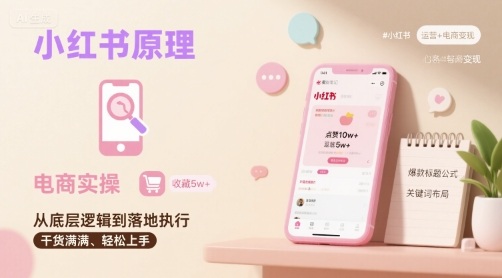 小红书原理以及详细实操流程，小红书电商教程-小艾项目网