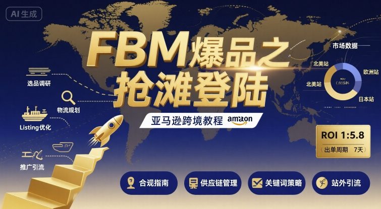 FBM爆品之抢滩登陆-亚马逊跨境教程-小艾项目网
