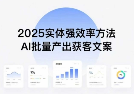 实体强效率方法：AI批量产出获客文案，2025年普通人拥抱AI，实现实体创收-小艾项目网