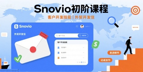 Snovio初阶课程，客户开发技能，外贸开发信-小艾项目网