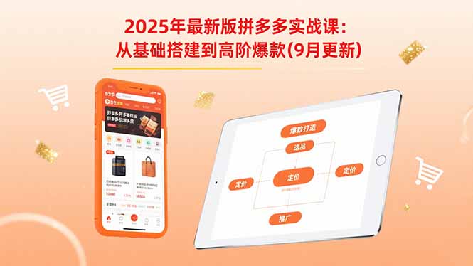 2025年最新版拼多多实战课：从基础搭建到高阶爆款(9月更新-小艾项目网
