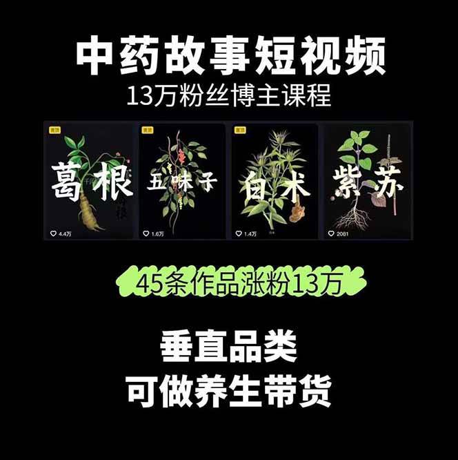 图片[2]-中药文化赛道：溯源故事开发，AI工具实战，平台运营，全方位解锁中医流量变现新路径-小艾项目网