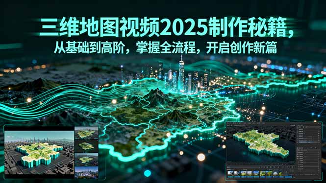 三维地图视频2025制作秘籍，从基础到高阶，掌握全流程，开启创作新篇-小艾项目网