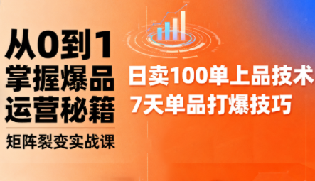 抖音小店爆品打造与矩阵裂变实战课-小艾项目网