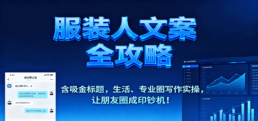 服装人文案全攻略，含吸金标题，生活、专业圈写作实操，让朋友圈成印钞机！-小艾项目网