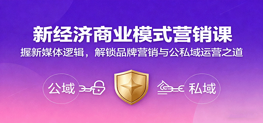 新经济商业模式营销课，握新媒体逻辑，解锁品牌营销与公私域运营之道-小艾项目网
