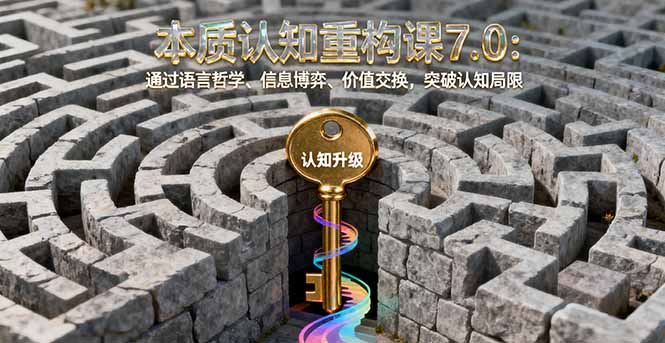 本质认知重构课7.0：通过语言哲学、信息博弈、价值交换，突破认知局限-小艾项目网