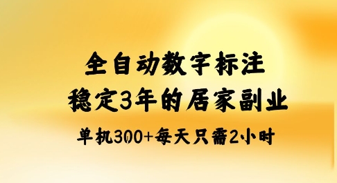 全自动数字标注，稳定3年的蓝海项目，居家也能矩阵开干的副业，单机日入3张+【揭秘】-小艾项目网