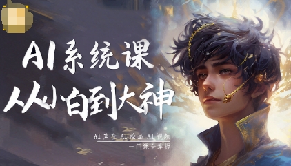 AI系统课程，从小白到大神系统学AI，AI声音-AI绘画-AI视频一门课全掌握-小艾项目网