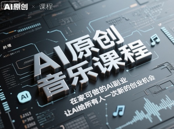AI原创音乐课程，在家可做的Ai副业，让Ai给所有人一次新的创业机会-小艾项目网