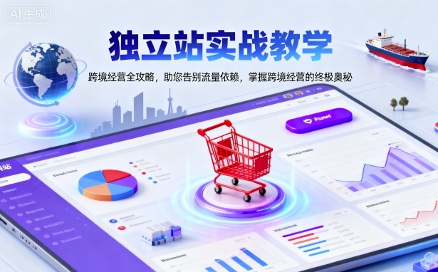 独立站实战教学，跨境经营全攻略，助您告别流量依赖，掌握跨境经营的终极奥-小艾项目网