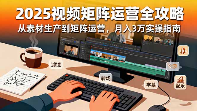 2025短视频矩阵运营全攻略：从素材生产到矩阵运营，月入3万实操指南-小艾项目网