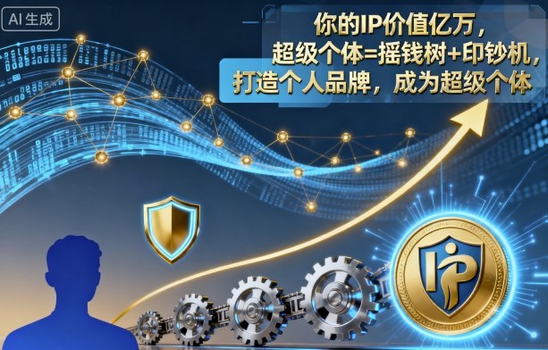 你的IP价值亿万，超级个体=摇钱树+印钞机，打造个人品牌，成为超级个体-小艾项目网