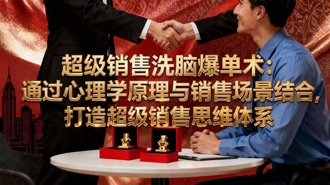 超级销售洗脑爆单术：通过心理学原理与销售场景结合,打造超级销售思维体系-小艾项目网