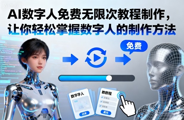 AI数字人免费无限次教程制作，让你轻松掌握数字人的制作方法-小艾项目网