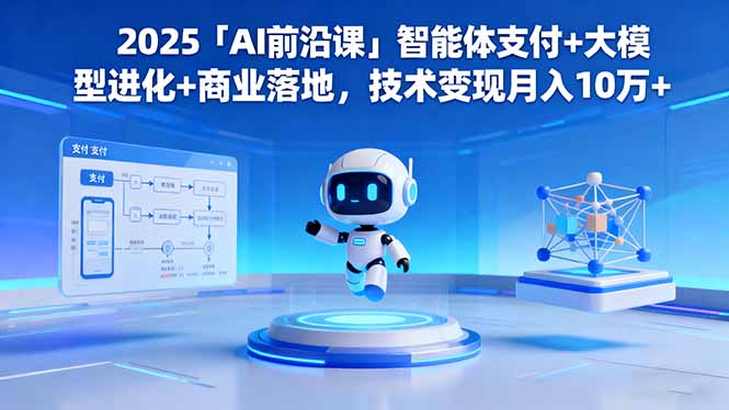 2025「AI前沿课」智能体支付+大模型进化+商业落地，技术变现月入10万+-小艾项目网