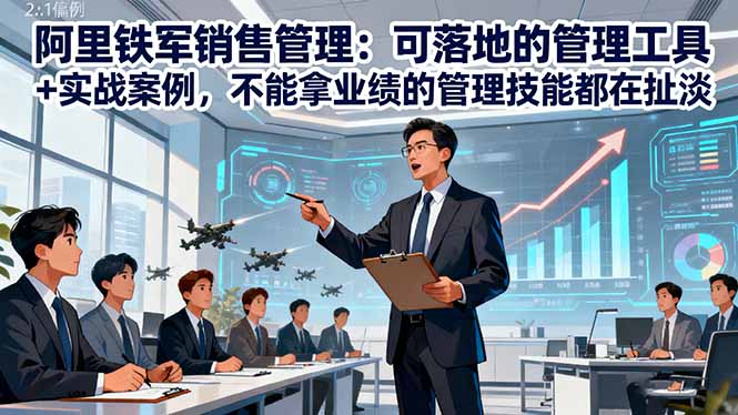 阿里铁军销售管理：可落地的管理工具+实战案例，不能拿业绩的管理都在扯淡-小艾项目网