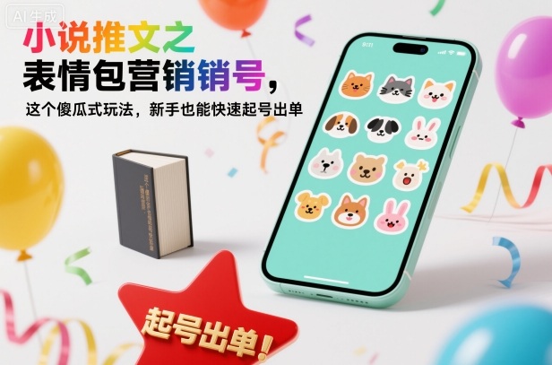小说推文之表情包营销号，这个傻瓜式玩法，新手也能快速起号出单-小艾项目网