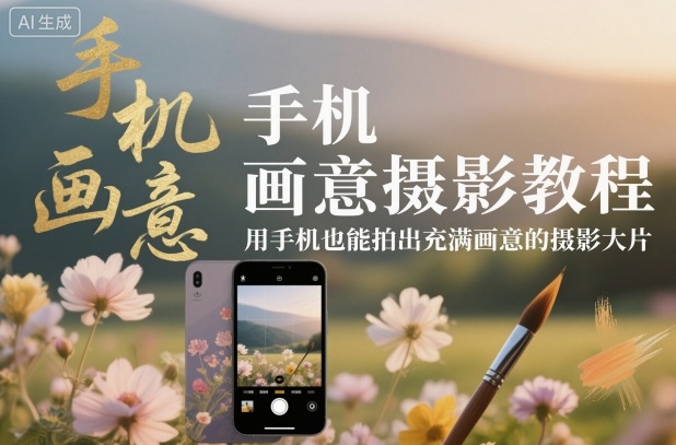 手机画意摄影教程，用手机也能拍出充满画意的摄影大片-小艾项目网