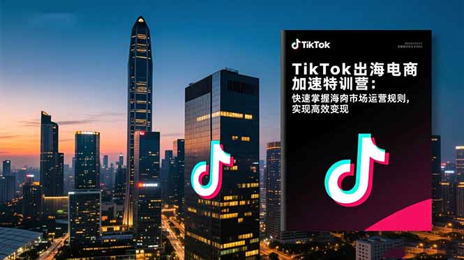TikTok出海电商加速特训营：快速掌握海外市场运营规则，实现高效变现-小艾项目网
