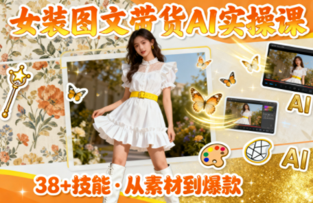女装图文带货的AI实操课-小艾项目网