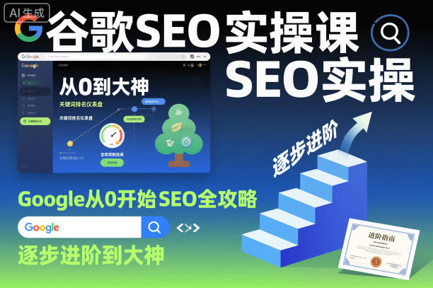 谷歌SEO实操课，Google从0开始SEO全攻略，逐步进阶到大神-小艾项目网