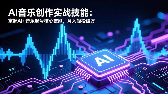 AI音乐创作实战技能：掌握AI+音乐起号核心技能，月入轻松破万-小艾项目网