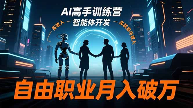 AI高手训练营3.0，ChatGPT，Midjourney，智能体开发，自由职业月入破万-小艾项目网