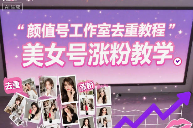 颜值号工作室去重教程，美女号涨粉教学-小艾项目网
