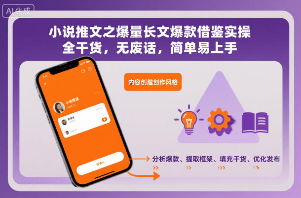 小说推文之爆量长文爆款借鉴实操，全干货，无废话，简单易上手-小艾项目网