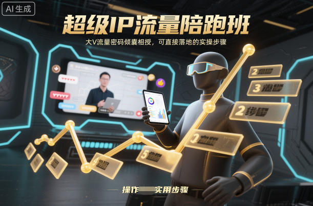 超级IP流量陪跑班，大V流量密码倾囊相授，可直接落地的实操步骤-小艾项目网