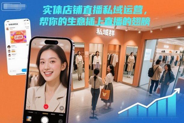 实体店铺直播私域运营，帮你的生意插上直播的翅膀-小艾项目网
