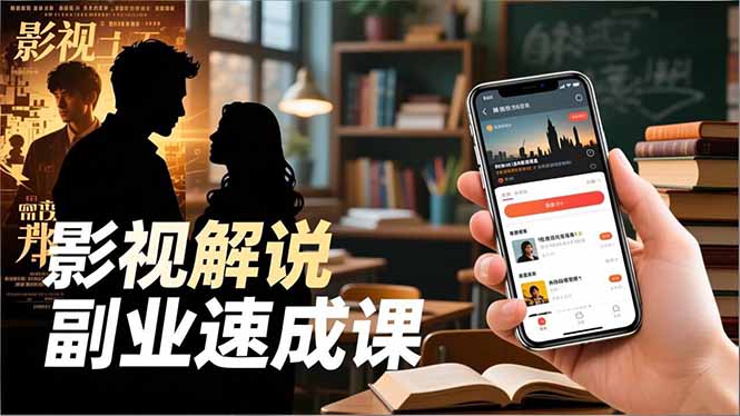 Tk影视解说副业速成课，软件安装、全流程实操、爆款预设，新手两周变现-小艾项目网