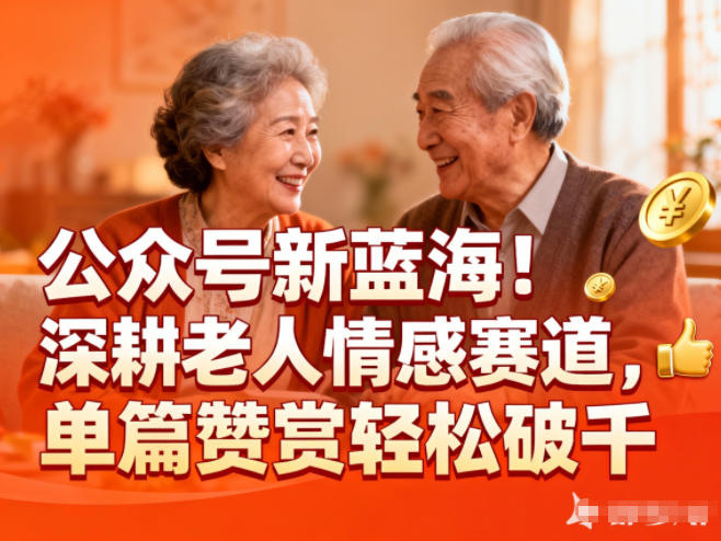 公众号新蓝海！深耕老人情感赛道，单篇赞赏轻松破1k-小艾项目网