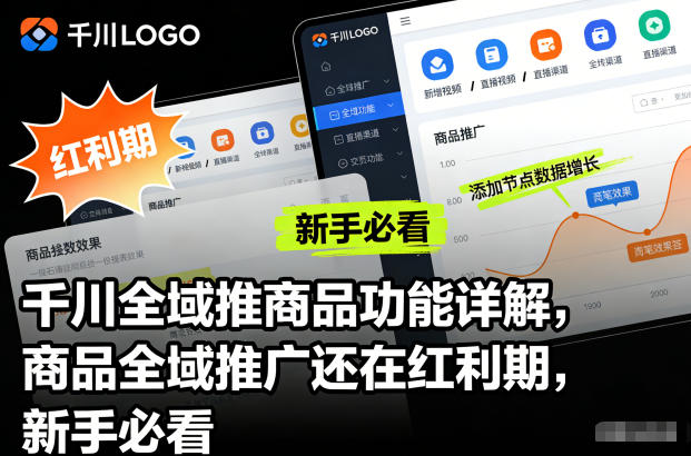 千川全域推商品功能详解，商品全域推广还在红利期，新手必看-小艾项目网