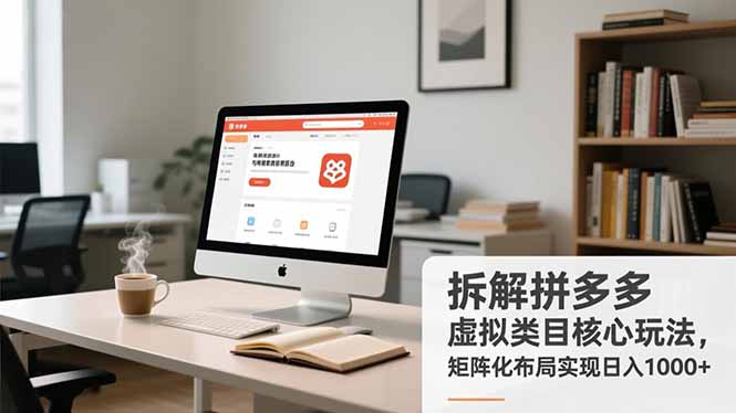 拆解拼多多虚拟类目核心玩法，矩阵化布局实现日入1000+-小艾项目网