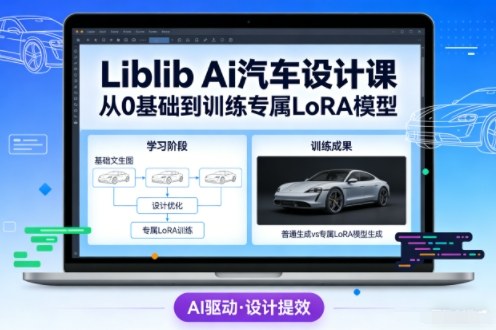 Liblib Ai汽车设计课，从0基础文生图，到教你训练专属设计和风格LoRA模型-小艾项目网