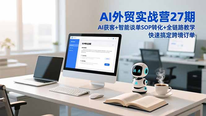 AI外贸实战营27期，AI获客+智能谈单+SOP转化+全链路教学，快速搞定跨境订单-小艾项目网
