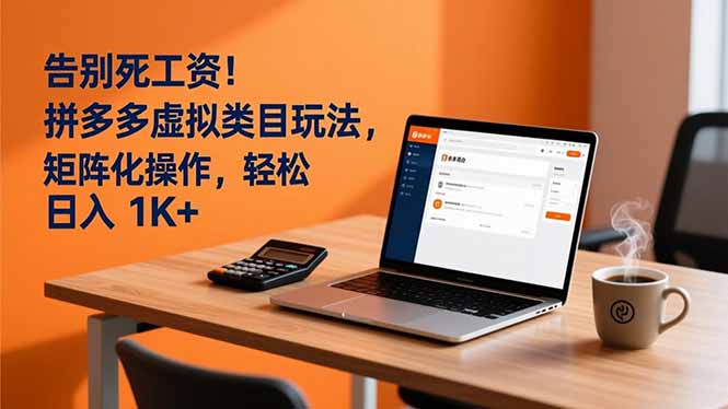 告别死工资！拼多多虚拟类目玩法，矩阵化操作，轻松日入 1K+-小艾项目网