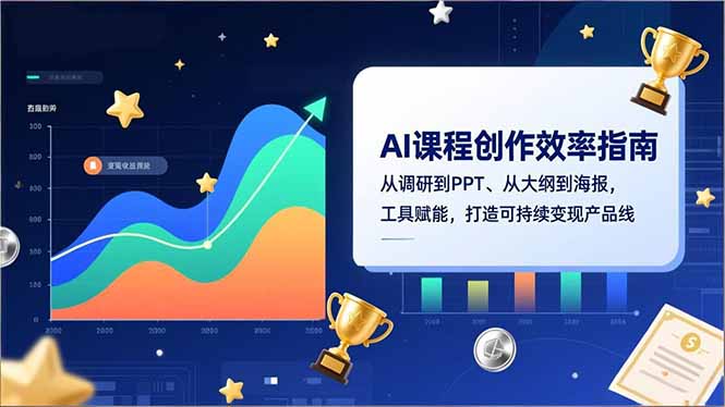 AI课程创作效率指南，从调研到PPT、从大纲到海报，工具赋能，打造可持续变现产品线-小艾项目网