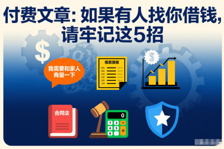 付费文章：如果有人找你借钱，请牢记这5招-小艾项目网