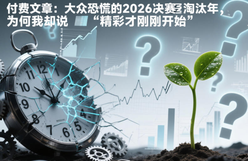 付费文章：大众恐慌的2026决赛淘汰年，为何我却说“精彩才刚刚开始”？-小艾项目网