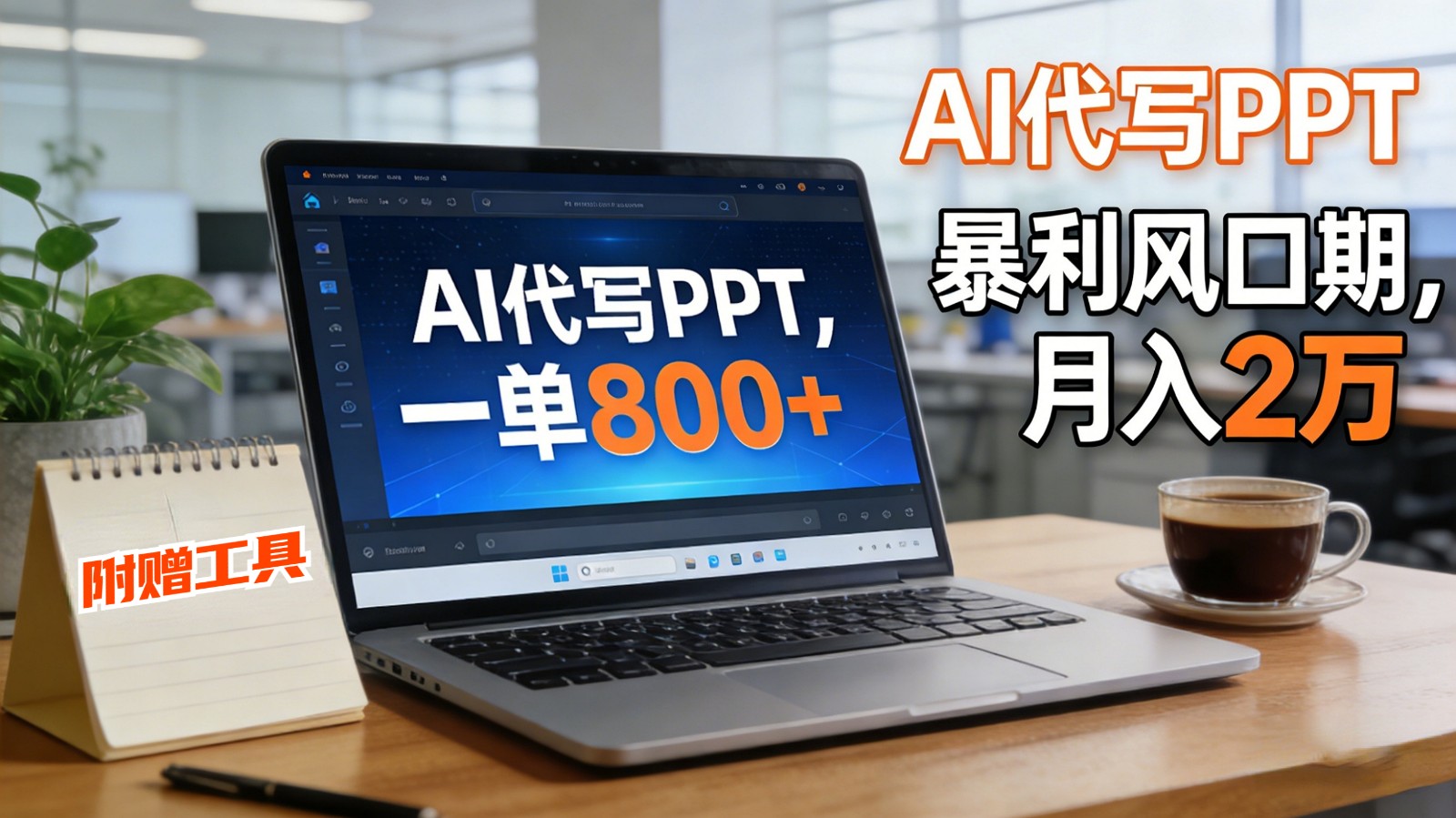 AI 代写做 PPT！一单狂赚 800+，风口期月入 2 万(工具 + 提示词直接送)-小艾项目网